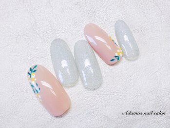 アダマス(Adamas)/ミモザ風ネイル