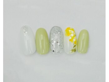シード(Seed)/春ネイル9900円/イエロー