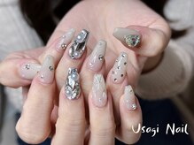 ウサギネイル 新大久保店(usagi nail)/マグネットフレンチ秋可愛い
