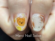 メルシー(Merci)/可愛い水彩手描きネイル