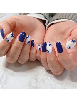 ブラン(blanc)/お花アートネイル