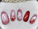 バレンタインネイル
