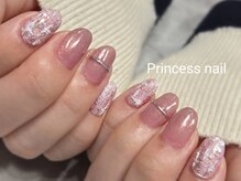 プリンセスネイル(Princess nail)/ピンクツイード　9,500
