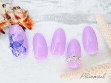 プラスネイル 銀座中央通り店(PLUS NAIL)/【609】定額6,039円押し花