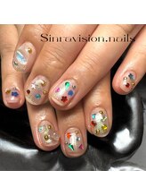 シンラヴィジョンネイルズ(sinravision.nails)/キラキラストーンネイル