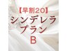 【早割20】女性シンデレラプランB(３レッスン＋ショッピング)¥52700→¥50000