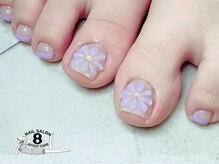 ネイルエイト 新百合ヶ丘(nail8)/ぷっくりお花大人可愛いネイル
