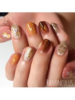 ラナンキュラス(Ranunculus)/春よりの冬Nail 1