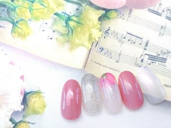 フルールソンネイル(fleur son nail)/3月シンプルアート