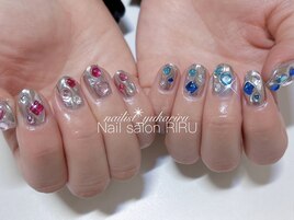 アシメネイル/ビジューネイル