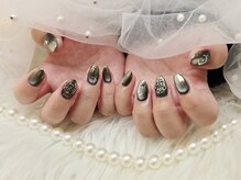 ルノン(Lunon)/黒マグネット×シルバーミラー