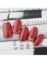 ラ カゼッタ(La casetta)/シンプルレッドネイル