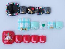 まつげアンドネイル ディアマンローズ(DIAMANT ROSE)/フットネイルやり放題6600円