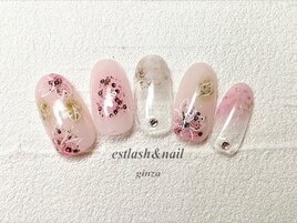 グラデ桜ネイル