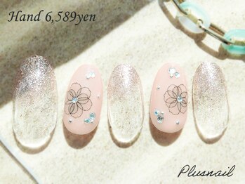 プラスネイル 北千住東口店(PLUS NAIL)/【2343】定額6,589円お花