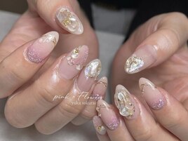 キラキラ花びらニュアンス