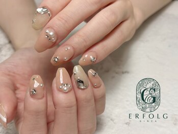 エアフォルクギンザ 横浜店(ERFOLG GINZA)/スキンカラー上品ネイル