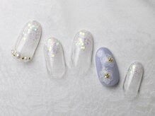 キャンアイドレッシー ヨコハマ元町店(Can I Dressy)/フラワー/ラメグラ/オフ込¥6990