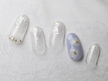 キャンアイドレッシー ヨコハマ元町店(Can I Dressy)/フラワー/ラメグラ/オフ込¥6990