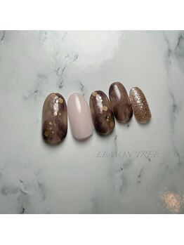 ネイルラボ レモンツリー(Nail Lab LEMON TREE)/ブラウンニュアンスデザイン