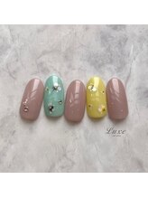 ネイルサロンリュクス (nailsalon Luxe)/ホロ&小花×春カラーネイル