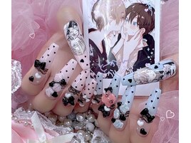 痛ネイル 3D レース ドット