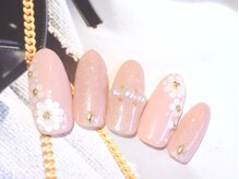 ネイルサロン ティディ(TIDY)/ホロフラワー 春夏ネイル