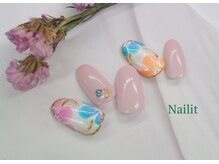 ネイリット 銀座(Nailit)/マーブルflower¥10700【¥11770】