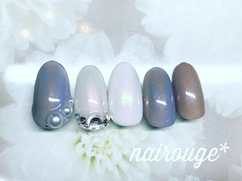 ネイル―ジュ 札幌大通店(nairouge*)/縦マーブルネイル♪