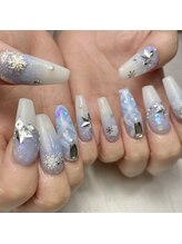 レイネイル 岐阜茜部店(RAY NAIL)/デザインスカルプ×雪の結晶
