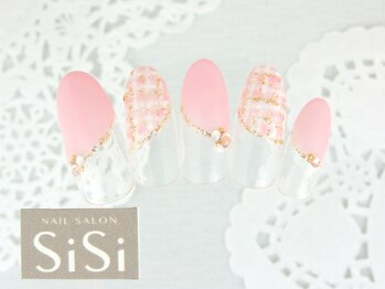 シシ(SiSi)/上品ピンクツイードネイル★