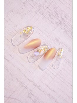 ラルネイル 大宮(Lull. nail)/＊マットゴールド＊ニュアンス＊