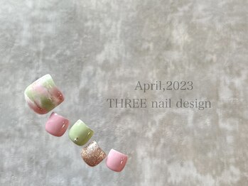 スリー(THREE)/April 2023/nail desing