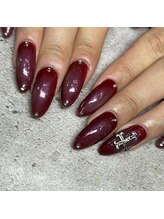エムネイル(Ｍ)/ボルドーチークネイル！