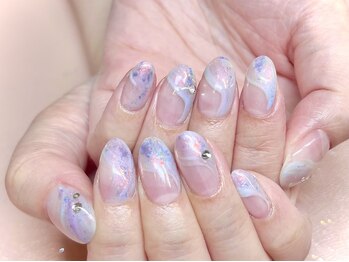 ボガスティーズネイル 鶴見店/オーロラフィルムニュアンス♪