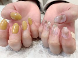 同系色デザインカラーネイル