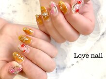 LOVEネイルの雰囲気（◆持込みデザインOK☆初回４本自由アート¥7000）