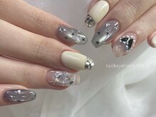 アイヴィー(IVY)/シルバー/ドット/冬ネイル