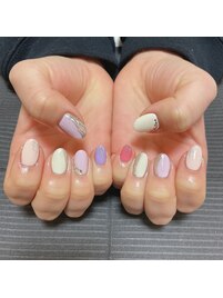 パステルカラーネイル