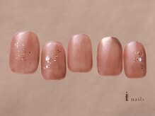 アイネイルズ 吉祥寺店(I nails)/果実もやもや桃ネイル