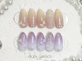 春グラデーションピクシーネイル