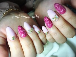 バレンタインネイル