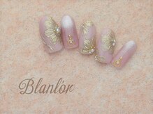 ネイルサロン ブランロール 三軒茶屋店(Blanl'or)/ゴールドミラーフラワー