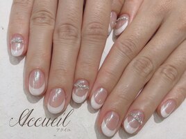 白フレンチ×オーロラ