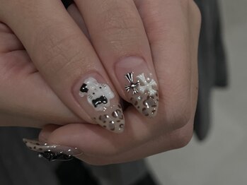 クリーム(cream)/韓国/y2k/キティ/レオパード