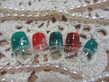 ルクルク ネイル&リラクゼーションサロン(lukuluku)/★クリスマスチェックネイル★