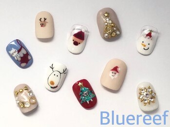 ネイルアンドまつげエクステ ブルーリーフ 四谷三丁目店(Blue Reef)/クリスマスネイル