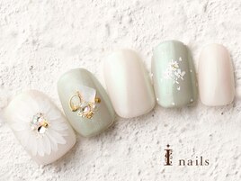 オーロラフラワーネイル10480円