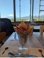 ラ ピラティス センター南店(La pilates)&nbsp;静岡県出身です!!大好きな富士山とフルーツたっぷりのパフェ♪