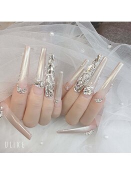 ゴテかわ(GOTE KAWA)/キラキラネイル、長さだし